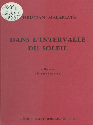 cover image of Dans l'intervalle du soleil